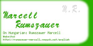 marcell rumszauer business card